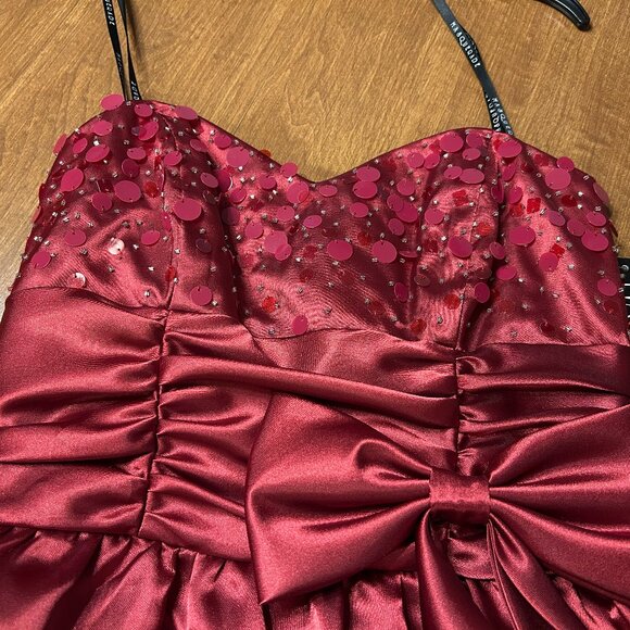 NWT Size 5/6 Ruby colored strapless formal dress - Picture 10 of 13